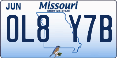 MO license plate OL8Y7B