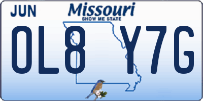MO license plate OL8Y7G