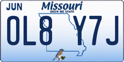 MO license plate OL8Y7J
