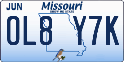 MO license plate OL8Y7K