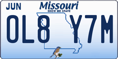 MO license plate OL8Y7M