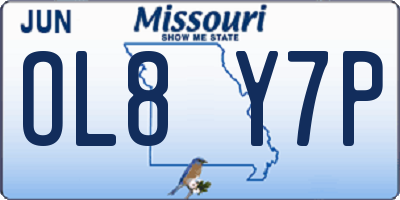 MO license plate OL8Y7P