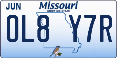 MO license plate OL8Y7R