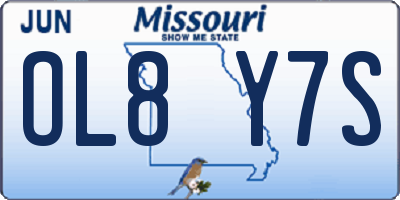 MO license plate OL8Y7S