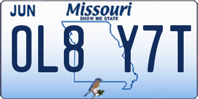 MO license plate OL8Y7T