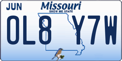 MO license plate OL8Y7W