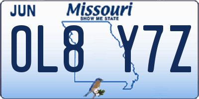 MO license plate OL8Y7Z