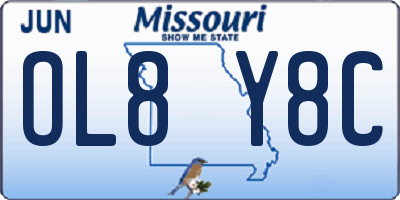 MO license plate OL8Y8C