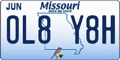 MO license plate OL8Y8H