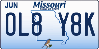 MO license plate OL8Y8K