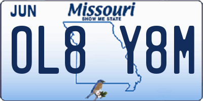 MO license plate OL8Y8M