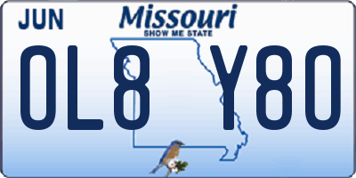 MO license plate OL8Y8O