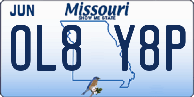 MO license plate OL8Y8P