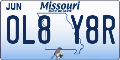 MO license plate OL8Y8R