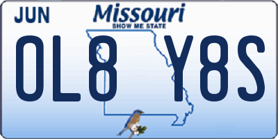 MO license plate OL8Y8S