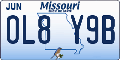 MO license plate OL8Y9B