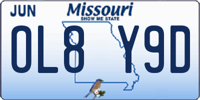 MO license plate OL8Y9D
