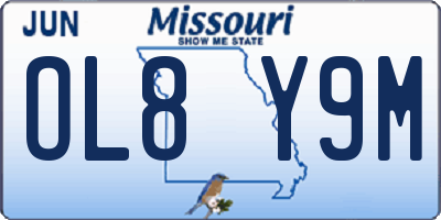 MO license plate OL8Y9M
