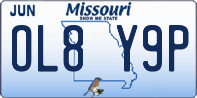 MO license plate OL8Y9P