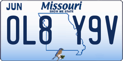 MO license plate OL8Y9V
