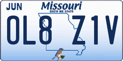 MO license plate OL8Z1V