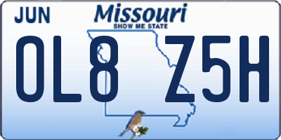 MO license plate OL8Z5H