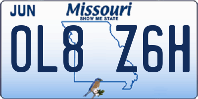 MO license plate OL8Z6H