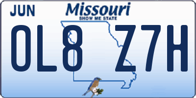 MO license plate OL8Z7H