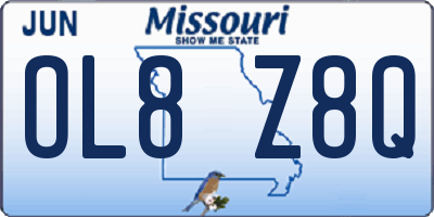 MO license plate OL8Z8Q