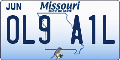 MO license plate OL9A1L