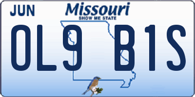 MO license plate OL9B1S