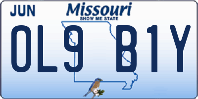 MO license plate OL9B1Y