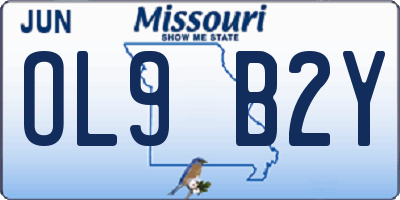 MO license plate OL9B2Y