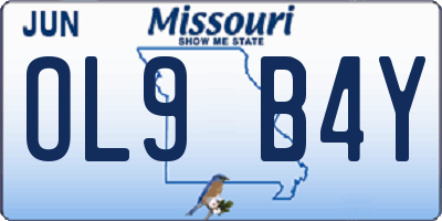 MO license plate OL9B4Y
