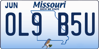 MO license plate OL9B5U