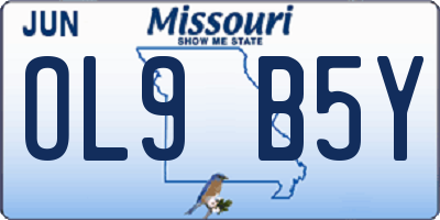 MO license plate OL9B5Y