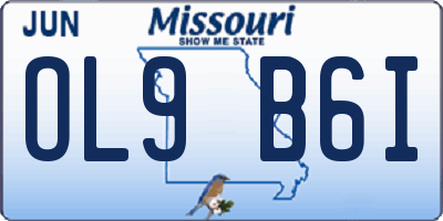 MO license plate OL9B6I