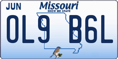 MO license plate OL9B6L