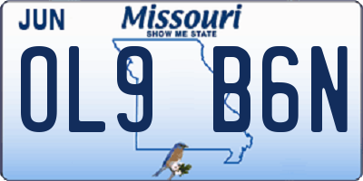 MO license plate OL9B6N