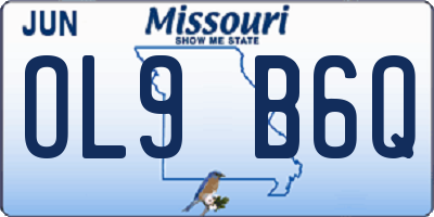 MO license plate OL9B6Q