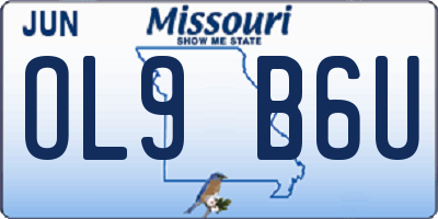MO license plate OL9B6U