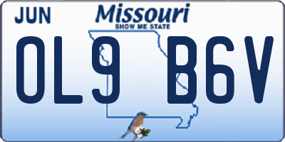 MO license plate OL9B6V