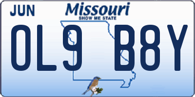 MO license plate OL9B8Y