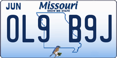 MO license plate OL9B9J