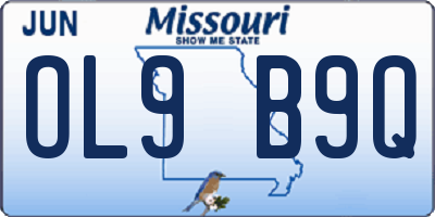 MO license plate OL9B9Q