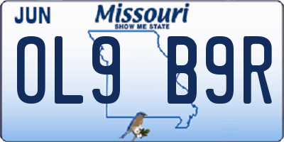 MO license plate OL9B9R