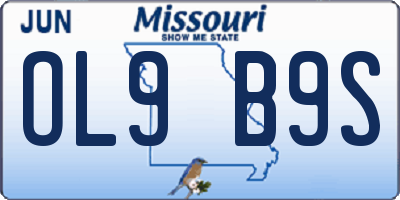 MO license plate OL9B9S