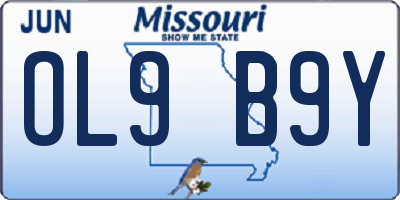 MO license plate OL9B9Y