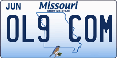 MO license plate OL9C0M
