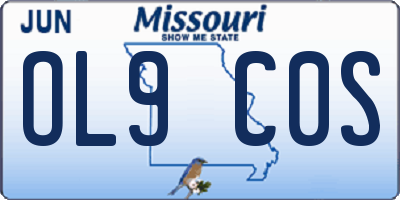 MO license plate OL9C0S